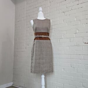 ​Vintage Harve Benard by Benard Holtzman | 100% Wool Plaid Sheath Dress w/ Belt